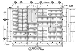 Lockers and Wine Display Drawing